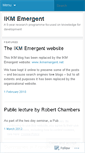 Mobile Screenshot of ikmemergent.wordpress.com