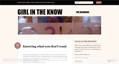 Desktop Screenshot of girlintheknow.wordpress.com