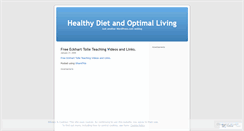 Desktop Screenshot of healthydietandoptimalliving.wordpress.com