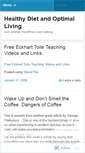 Mobile Screenshot of healthydietandoptimalliving.wordpress.com