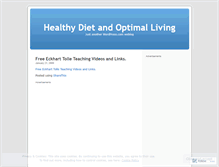 Tablet Screenshot of healthydietandoptimalliving.wordpress.com