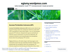 Tablet Screenshot of egismy.wordpress.com