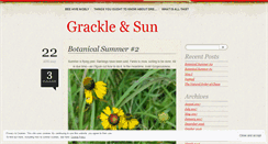 Desktop Screenshot of grackleandsun.wordpress.com