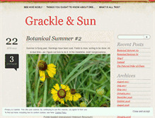 Tablet Screenshot of grackleandsun.wordpress.com