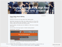 Tablet Screenshot of highpeakarts.wordpress.com