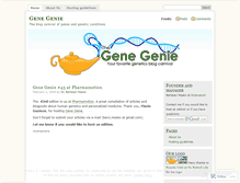 Tablet Screenshot of genegenie.wordpress.com