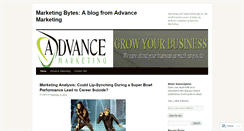 Desktop Screenshot of advancemarketing.wordpress.com