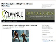 Tablet Screenshot of advancemarketing.wordpress.com