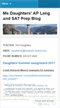 Mobile Screenshot of msdaughtersaplang.wordpress.com