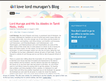 Tablet Screenshot of ilovelordmurugan.wordpress.com