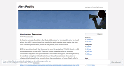 Desktop Screenshot of alertpublic.wordpress.com