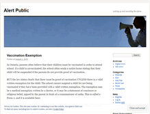 Tablet Screenshot of alertpublic.wordpress.com