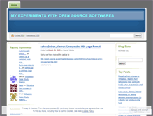 Tablet Screenshot of opensourceexperiments.wordpress.com