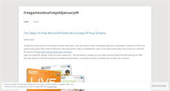 Desktop Screenshot of freegamesxboxlivegoldjanuary49.wordpress.com