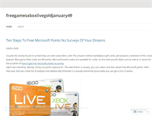 Tablet Screenshot of freegamesxboxlivegoldjanuary49.wordpress.com