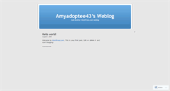 Desktop Screenshot of amyadoptee43.wordpress.com