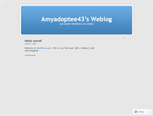 Tablet Screenshot of amyadoptee43.wordpress.com