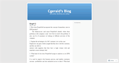 Desktop Screenshot of cgerald.wordpress.com