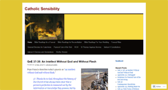 Desktop Screenshot of catholicsensibility.wordpress.com