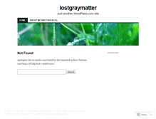 Tablet Screenshot of lostgraymatter.wordpress.com