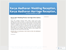 Tablet Screenshot of kavyamadhavanweddingreception.wordpress.com