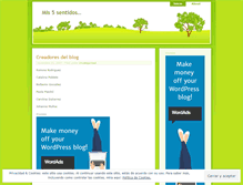 Tablet Screenshot of mis5sentidos.wordpress.com