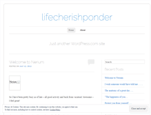 Tablet Screenshot of lifecherishponder.wordpress.com