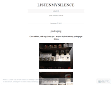 Tablet Screenshot of listenmysilence.wordpress.com