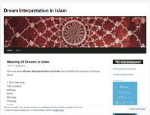 Tablet Screenshot of dreaminterpretationinislam.wordpress.com