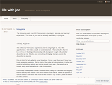 Tablet Screenshot of lifewithjoe.wordpress.com