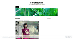 Desktop Screenshot of gstarfashion.wordpress.com