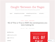 Tablet Screenshot of caughtbetweenthepages.wordpress.com