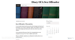 Desktop Screenshot of diaryofasexoffender.wordpress.com