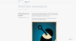 Desktop Screenshot of andthemonsters.wordpress.com