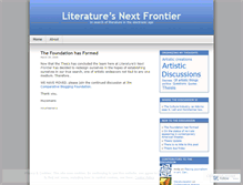 Tablet Screenshot of bloggingliterature.wordpress.com