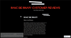 Desktop Screenshot of enter.bancdebinarycustomerreviews.wordpress.com