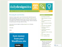 Tablet Screenshot of dailydesignidea.wordpress.com