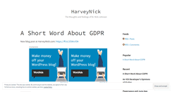 Desktop Screenshot of harveynick.wordpress.com