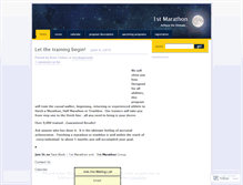 Tablet Screenshot of marathon1st.wordpress.com