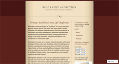 Desktop Screenshot of biofiction.wordpress.com