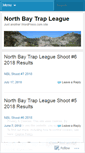 Mobile Screenshot of northbaytrapleague.wordpress.com