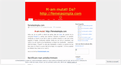 Desktop Screenshot of femeiasimpla.wordpress.com