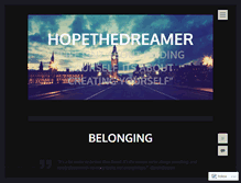 Tablet Screenshot of hopethedreamer.wordpress.com