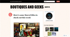 Desktop Screenshot of boutiquesandgeeks.wordpress.com