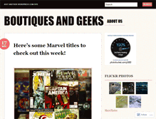 Tablet Screenshot of boutiquesandgeeks.wordpress.com