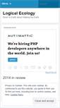 Mobile Screenshot of logicalecology.wordpress.com
