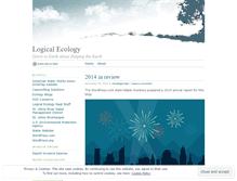 Tablet Screenshot of logicalecology.wordpress.com