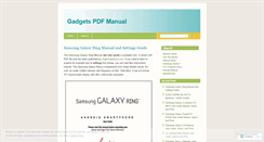 Desktop Screenshot of gadgetspdfmanual.wordpress.com