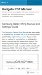 Mobile Screenshot of gadgetspdfmanual.wordpress.com