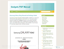 Tablet Screenshot of gadgetspdfmanual.wordpress.com